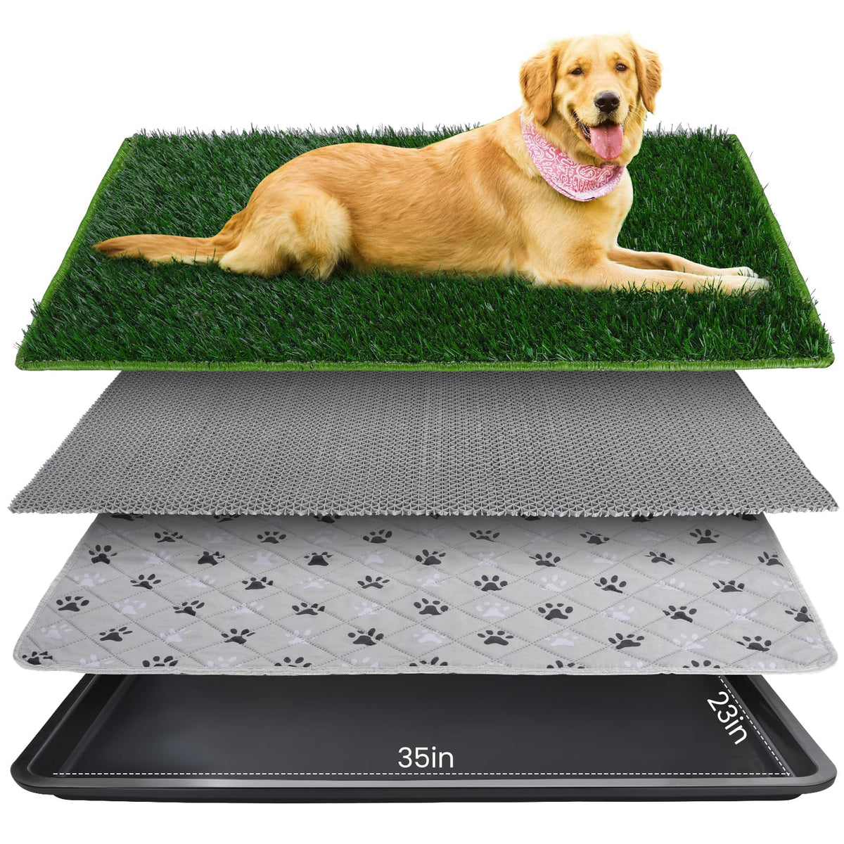 Artificial Grass Dog Potty Pad with Tray B8851