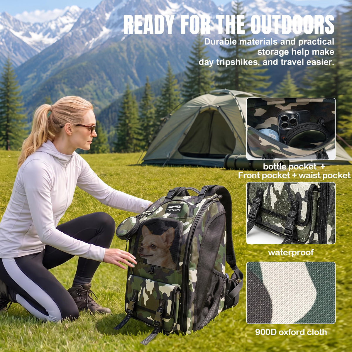 Dog Backpack Carrier Up to 20 lb V899