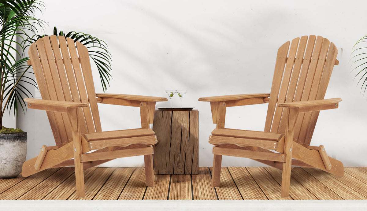 Wooden Folding Adirondack Chair Set of 2 H850072