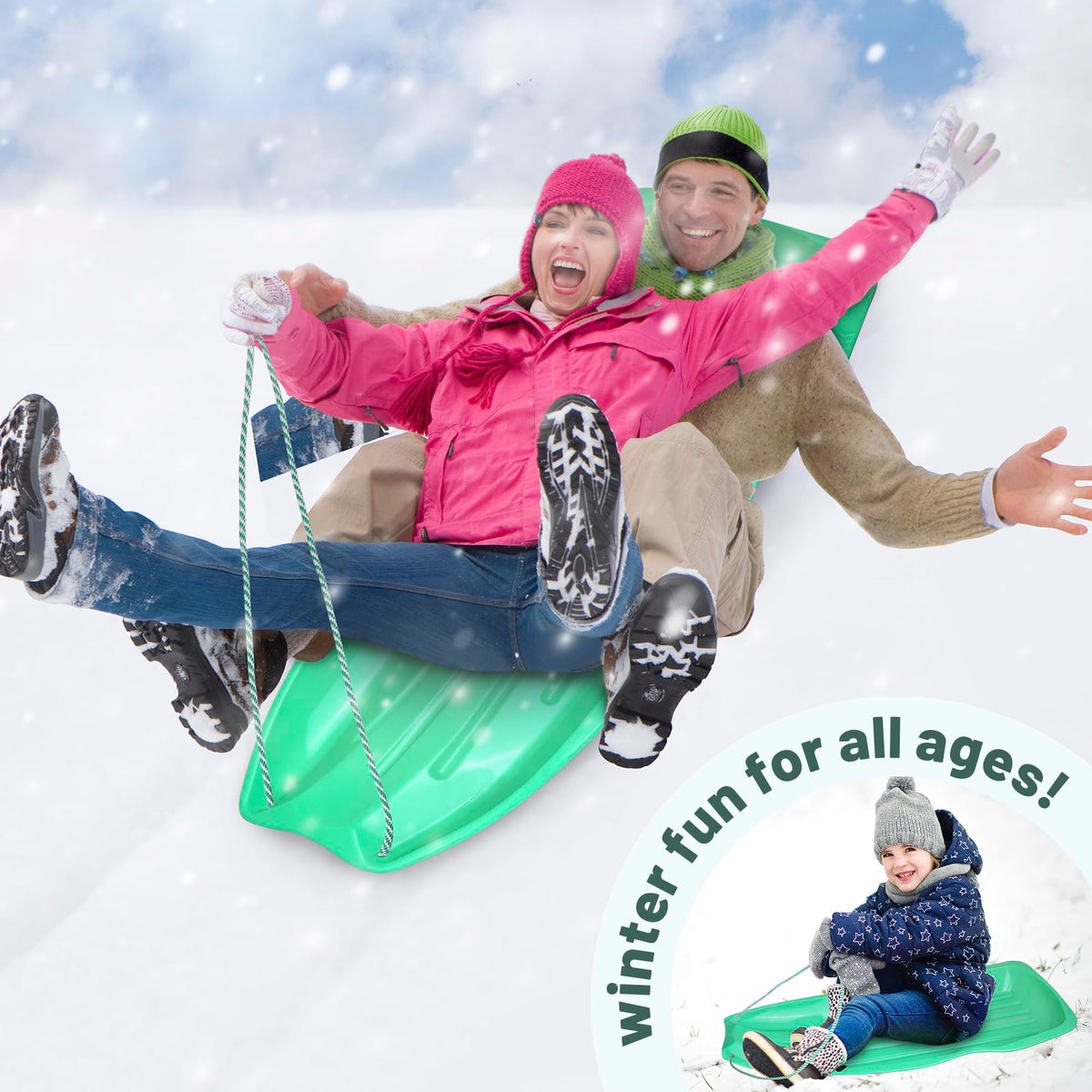 Downhill Toboggan Snow Sled J348271