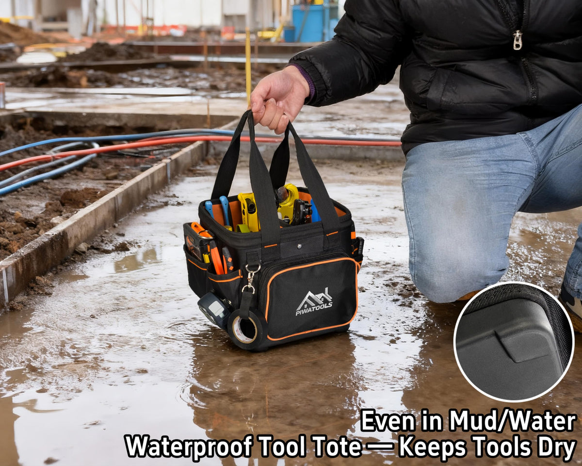 10" Compact Open-Top Tool Tote Bag O6570