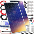 400 Watt 12V Portable Solar Starter Kit with 2 Pcs 200W Monocrystalline Set and 30A PWM Controller B2535