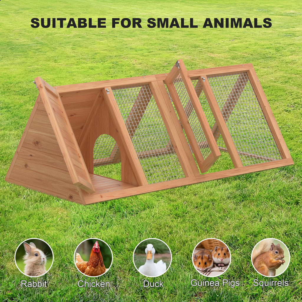 Wooden Chicken Coop and Rabbit Hutch H9943