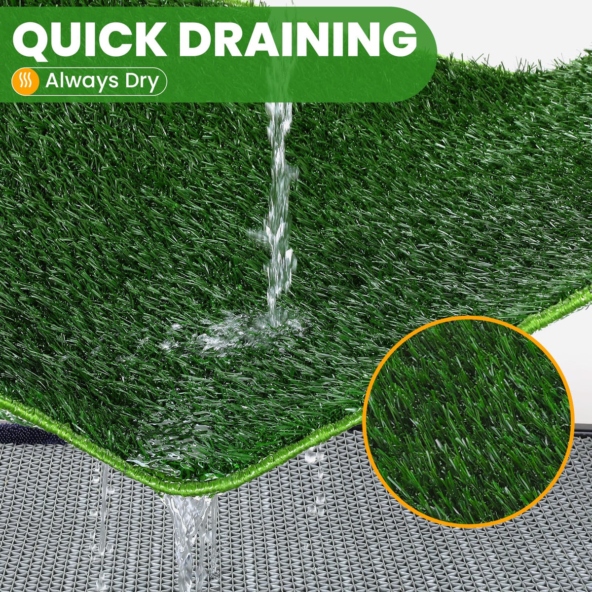 Artificial Grass Dog Potty Pad with Tray B8851