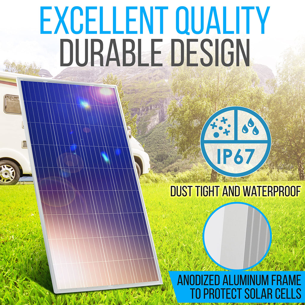 400 Watt 12V Portable Solar Starter Kit with 2 Pcs 200W Monocrystalline Set and 30A PWM Controller B2535
