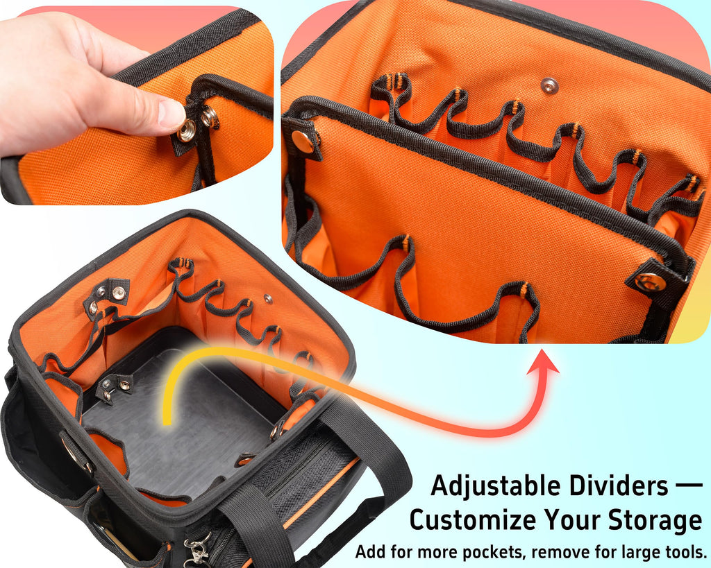 10" Compact Open-Top Tool Tote Bag O6570