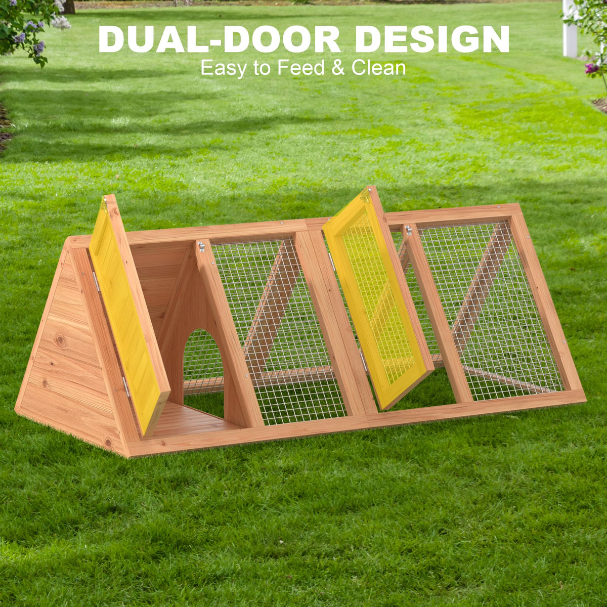Wooden Chicken Coop and Rabbit Hutch H9943