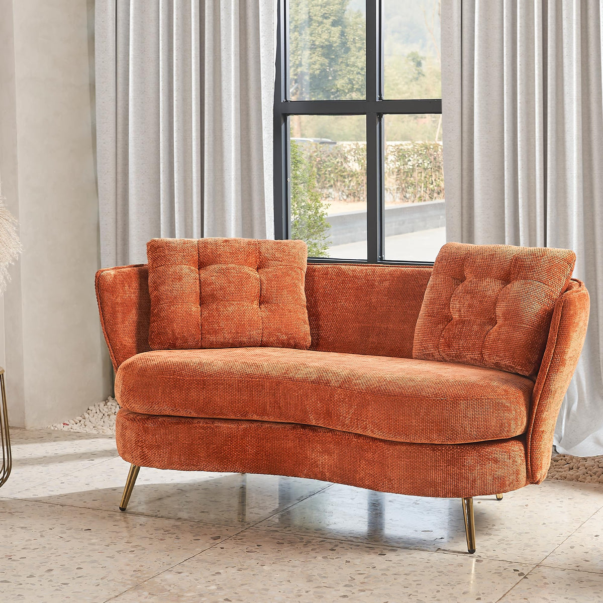 Tufted Velvet Two Seater Sofa U20282