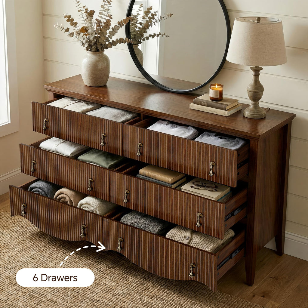 6-Drawer Fluted Dresser N765
