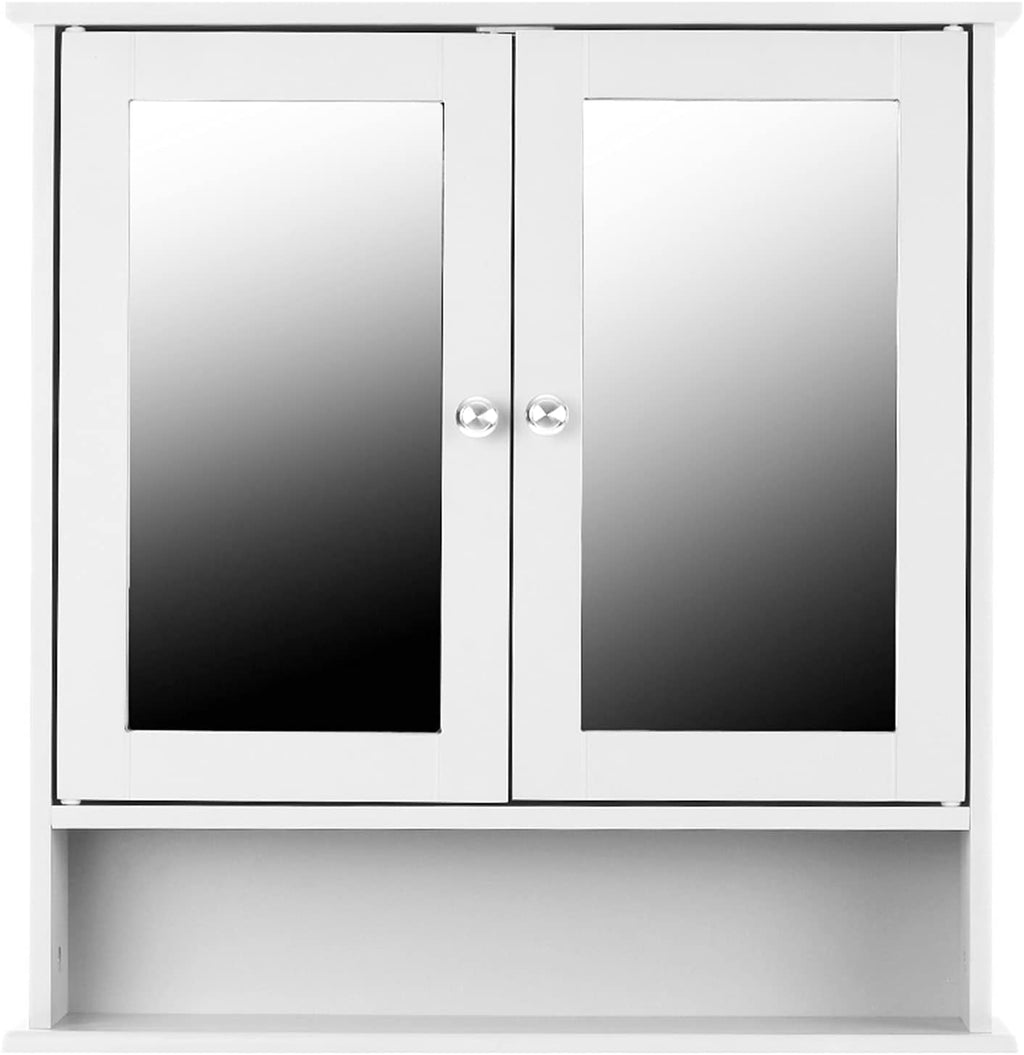 Wall Mount Cabinet with Glass Doors & Shelves Q373535